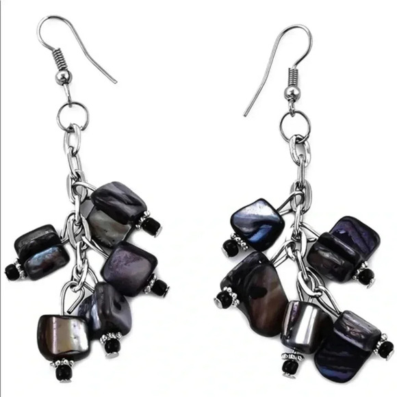 Black Silver Gray Stainless Steel Wire Seed Bead Necklace Bracelet Earring Set - Picture 6 of 6